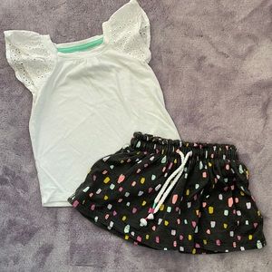 Cat&jack white tee with skirt